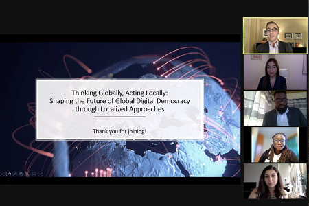 Screenshot of the Zoom webinar held with 2020 Open Internet Leaders